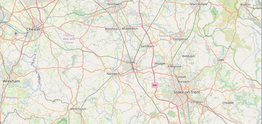 Map of the Crewe area we cover